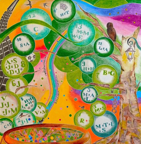 Straßenfest by Sandra Haase, Painting for Sale on Singulart