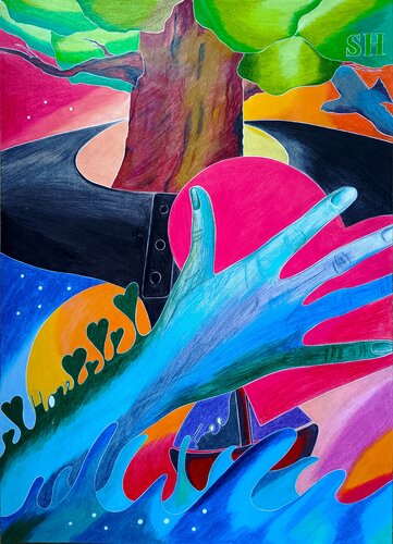 Hand aufs Herz by Sandra Haase, 회화 for Sale on Singulart