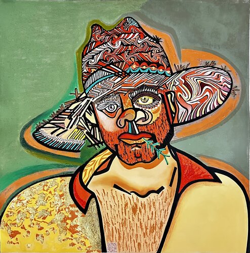 Agriculture man - Vicente par Felipe Cavalcanti, Peinture en vente sur Singulart