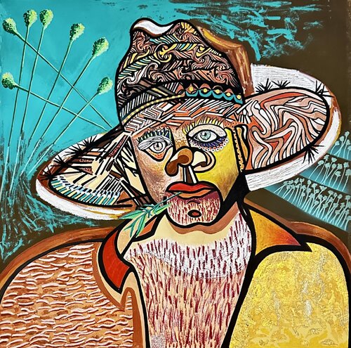 Agriculture man - Aldeir par Felipe Cavalcanti, Peinture en vente sur Singulart