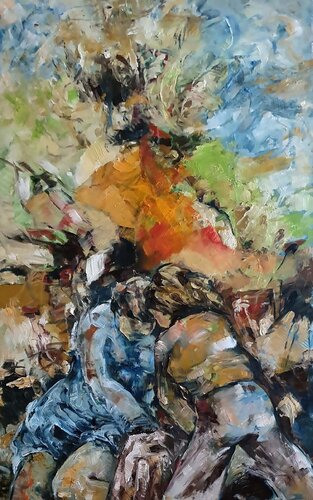 Im Prozess di German Pizzinini, Pittura in vendita su Singulart