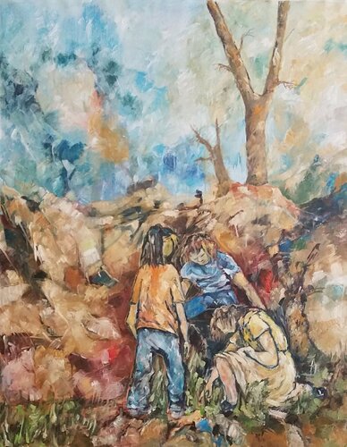 Kinder der Straße von German Pizzinini, Malerei kaufen auf Singulart