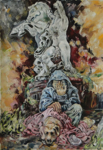 Ausgegrenzt di German Pizzinini, Pittura in vendita su Singulart