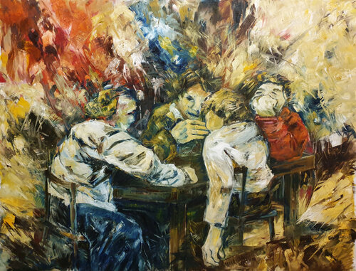 Zwischen den Gesten by German Pizzinini, Painting for Sale on Singulart