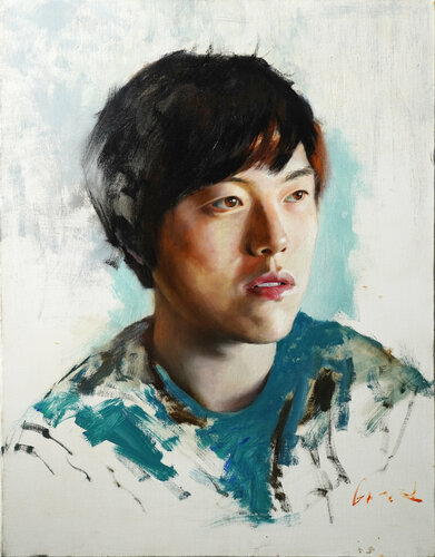 Self portrait by Seung Hwan Kim, Painting for Sale on Singulart