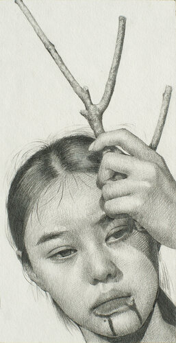 What's wrong with this van Seung Hwan Kim, Werk op papier te koop op Singulart