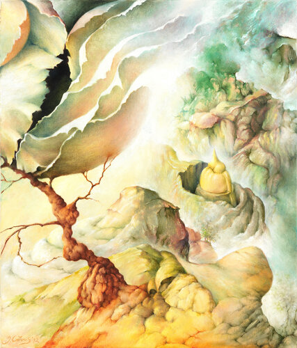 Die wundersame Pflanze Home di Jehan Calvus, Pittura in vendita su Singulart