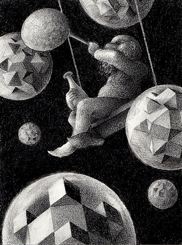 Morio, Creator Mundi van Jehan Calvus, Tekening te koop op Singulart