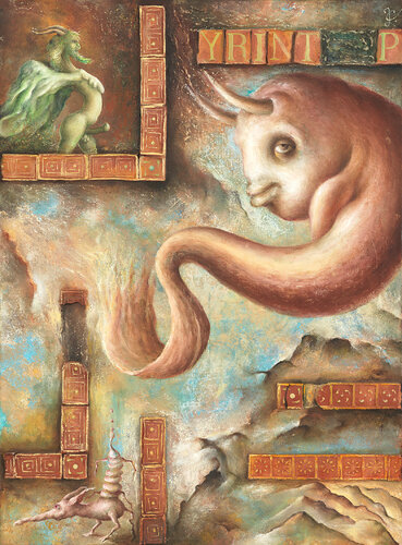 Labyrinthos Phantasias 2 van Jehan Calvus, Schilderij te koop op Singulart