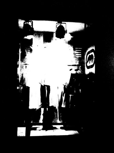 Black and white composition (Shop window, Boulevard Sébastopol, Paris) von JLP, Fotografie kaufen auf Singulart
