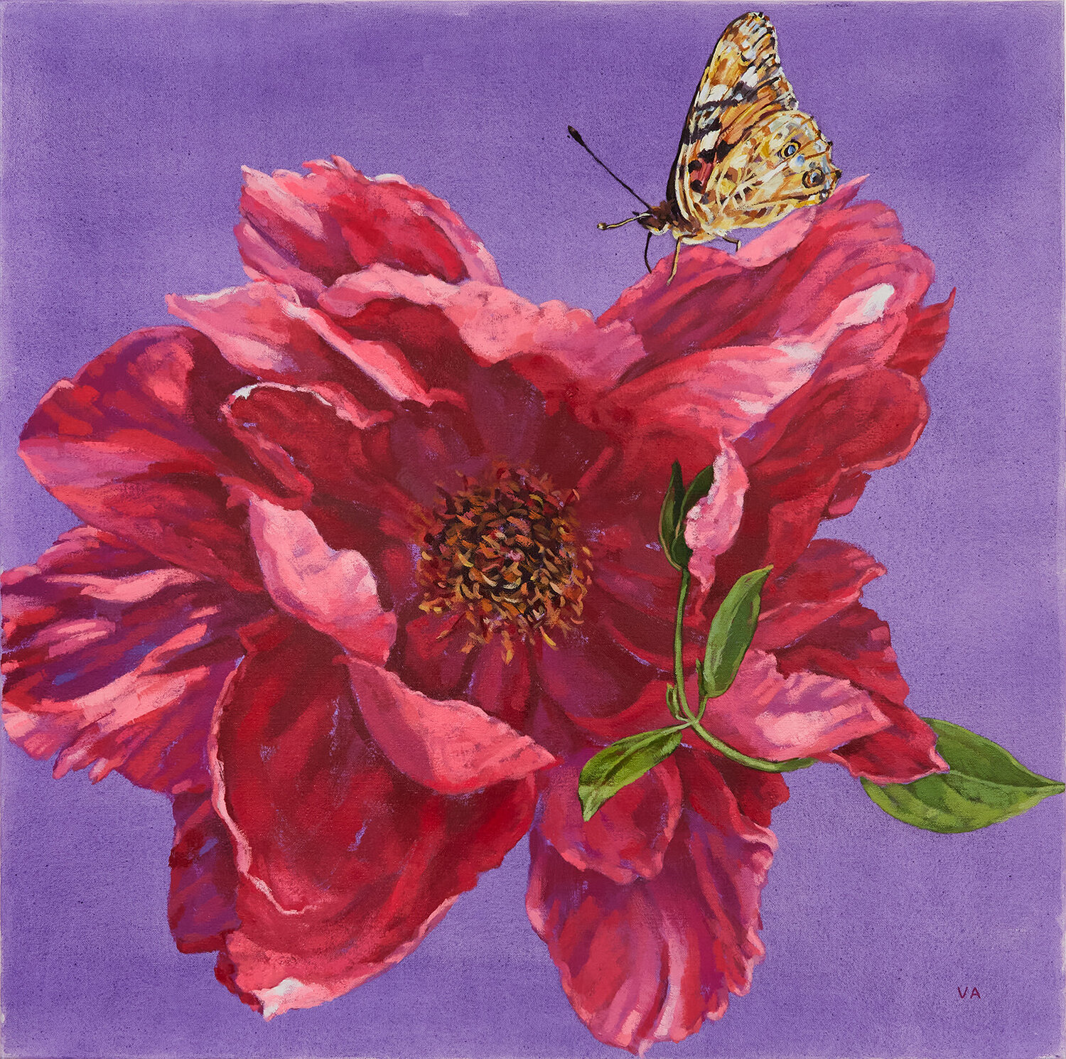 FLOWERS I "If you'll have me" Victoria Ascanio Originalgemälde zu verkaufen
