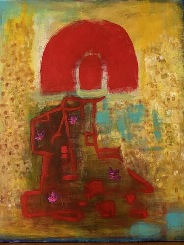 Wie geht es dir? by Eva Funk, Painting for Sale on Singulart