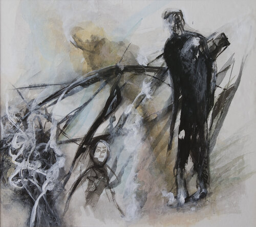 Arrived van Ketty Devieux, Werk op papier te koop op Singulart