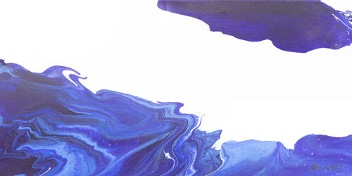 Blue and White River di Bryan Ayers, Pittura in vendita su Singulart