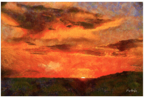 African Sunset van Roger Alan Lee, Fotografie te koop op Singulart