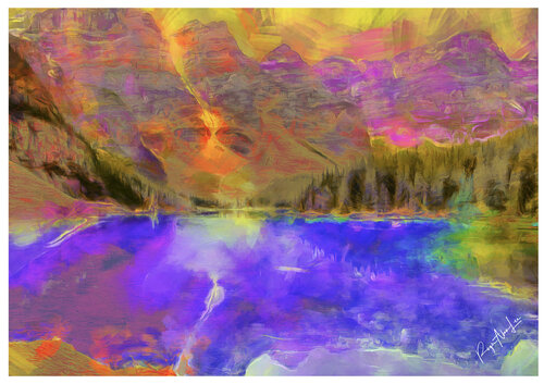 Moraine Lake van Roger Alan Lee, Afdruk te koop op Singulart