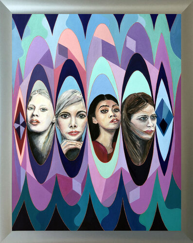 𝑹𝑯𝑨𝑷𝑺𝑶𝑫𝒀 𝑰𝑵 𝑩𝑳𝑼𝑬 by Bettina Newbery, Painting for Sale on Singulart