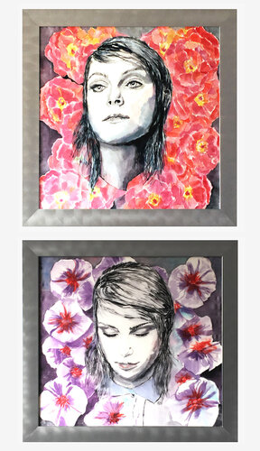 𝑱𝑬𝑺𝑺𝑰𝑪𝑨 𝑰 + 𝑰𝑰  -  𝑝𝑎𝑖𝑟-𝑒𝑛𝑡𝑟𝑦 de Bettina Newbery, Pintura a la venta en Singulart
