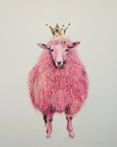 Pink sheep van Florentine Kunze-Wolff, Schilderij te koop op Singulart