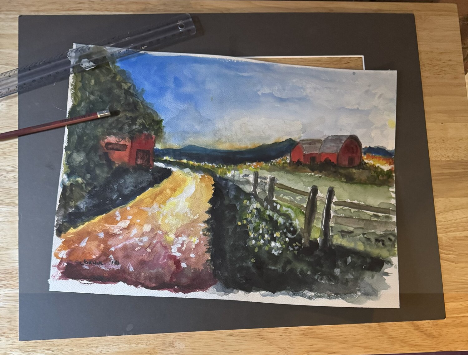 風景画 ミラノ都市風景 アクリル画 オリジナルの風景画を