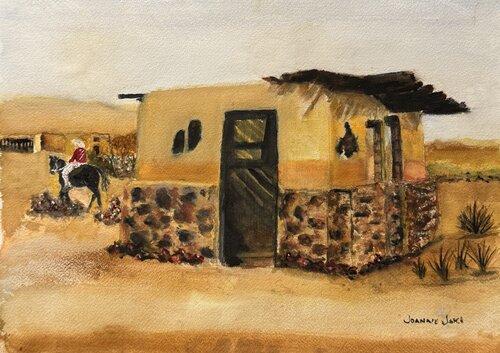 Manny and Ciscero Ride Home par Joanne Joki, Œuvre sur papier en vente sur Singulart