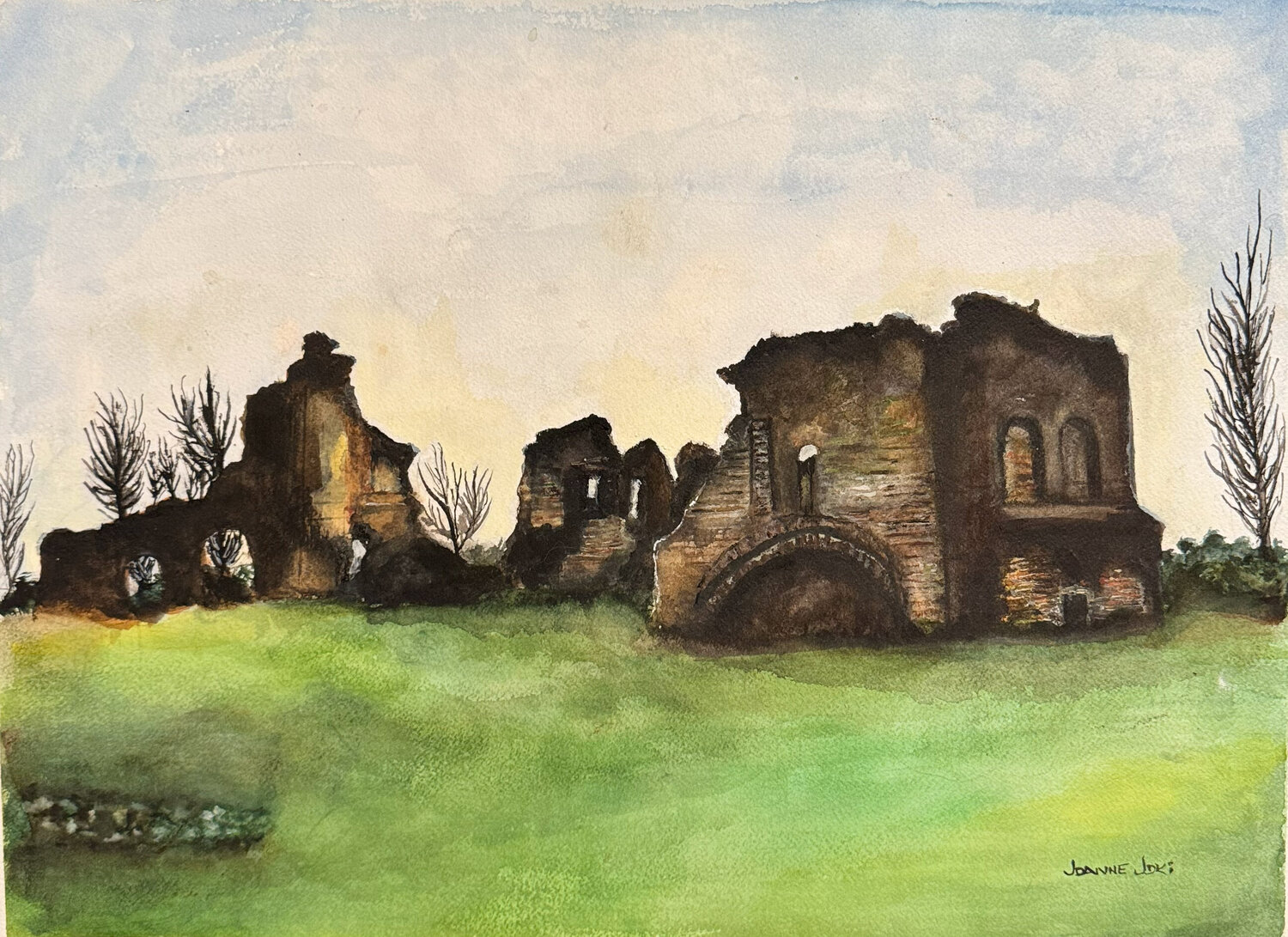 The Silent Stories of Abandoned Ruins Joanne Joki Originalgemälde zu verkaufen