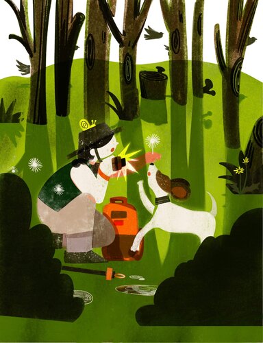 Camera in the forest van Jianye Zou, Andere media te koop op Singulart