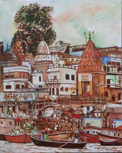 Peace par Mamta Malhotra, Peinture en vente sur Singulart