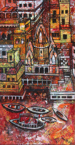 Floods 2 di Mamta Malhotra, Pittura in vendita su Singulart