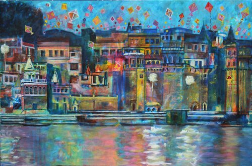 Makarsankranti van Mamta Malhotra, Schilderij te koop op Singulart