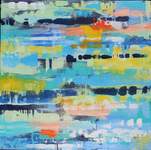 Day on the Ganges di Mamta Malhotra, Pittura in vendita su Singulart