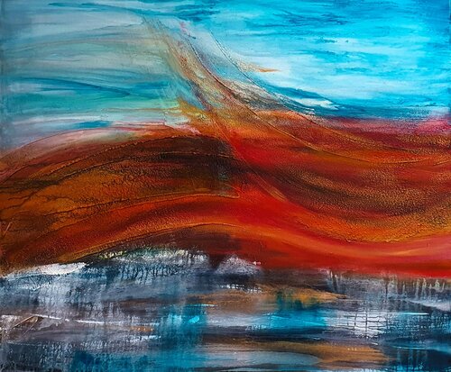 BURNING HORIZON von Natalie Odermatt, Malerei kaufen auf Singulart