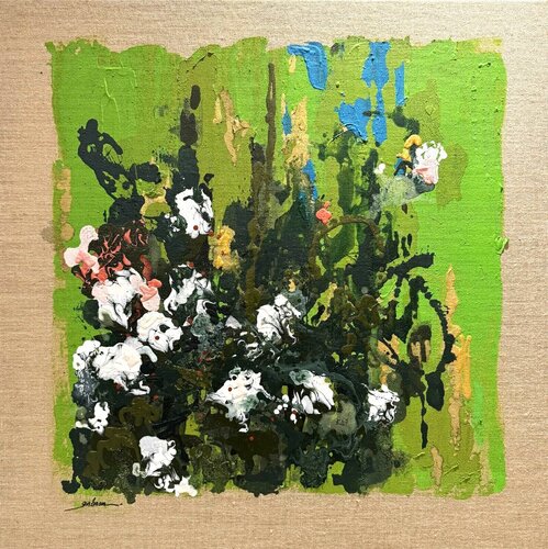 SURGISSEMENT DE PETALES by GABAN, Painting for Sale on Singulart