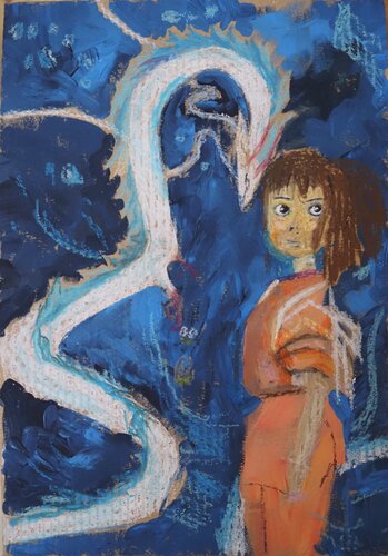 Chihiros Reise ins Zauberland von Simone Gokhtel, Malerei kaufen auf Singulart