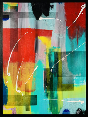 RÉSUMÉ AVEC ROUGE by Rick Smith, Painting for Sale on Singulart