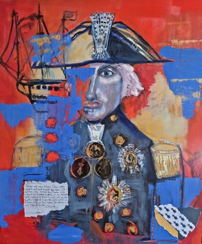 Admiral Lord Nelson of Norfolk de ELIZABETH DRAYSON, Pintura a la venta en Singulart