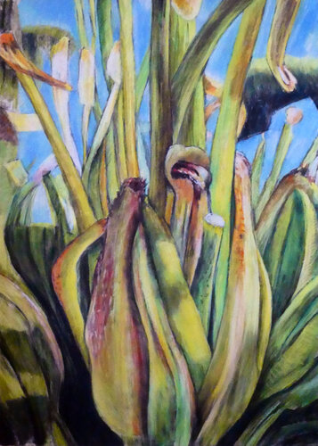 Agavenblüte 3 di Gabriele Kübler-Mohr, Pittura in vendita su Singulart