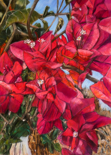 Blütenfeuer di Gabriele Kübler-Mohr, Pittura in vendita su Singulart