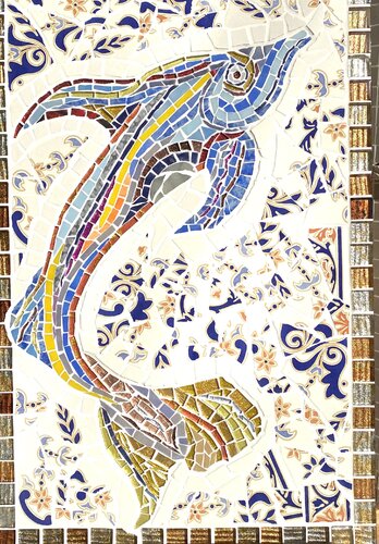 Blue Marlin in Mosaic – Dance in the Depths de MosaicOlhão Daria & Anaël MARTIN, Otros medios a la venta en Singulart