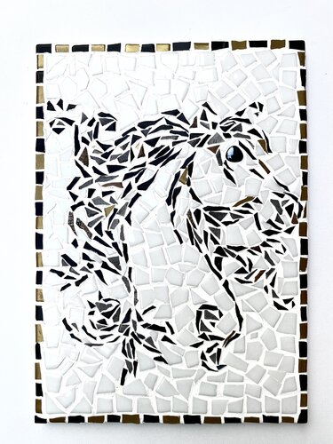 White horse by MosaicOlhão Daria & Anaël MARTIN, Other Media for Sale on Singulart