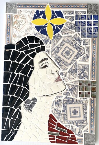 Amália Mosaic Portrait – Tribute in Tiles di MosaicOlhão Daria & Anaël MARTIN, Altri media in vendita su Singulart