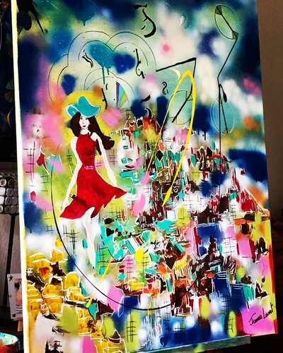 Balade en distorsion von Joanna Louvet, Malerei kaufen auf Singulart