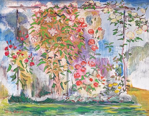 Rosenportal vest par Joern Bjerge, Peinture en vente sur Singulart