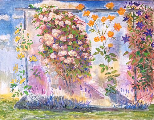 Rosenportal øst par Joern Bjerge, Peinture en vente sur Singulart