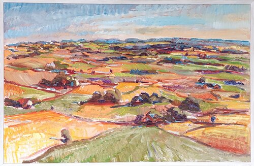 Landskab ved Voel par Joern Bjerge, Peinture en vente sur Singulart