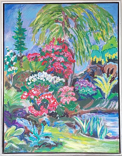 Sommer i haven van Joern Bjerge, Schilderij te koop op Singulart