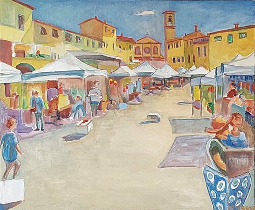 Markedsplads Toscana de Joern Bjerge, Pintura a la venta en Singulart