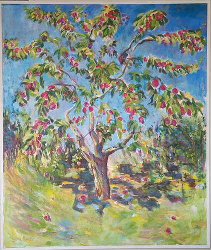 Blommetræ von Joern Bjerge, Malerei kaufen auf Singulart