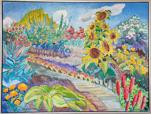 Efterår i haven van Joern Bjerge, Schilderij te koop op Singulart