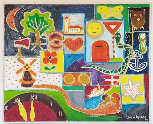 Klokken slår tolv di Joern Bjerge, Pittura in vendita su Singulart